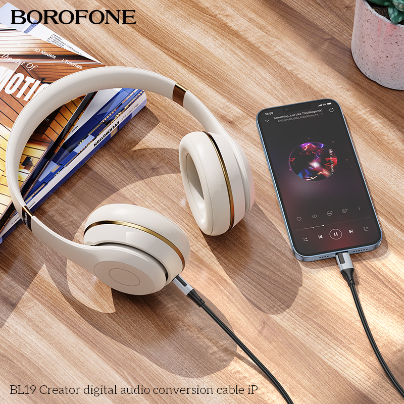 BOROFONE BL19 Creator Lightning to 3.5 mm audio cable NZ 7